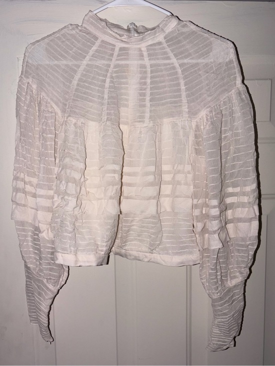 Zimmermann Tops - Zimmermann cropped blouse in white/ecru,